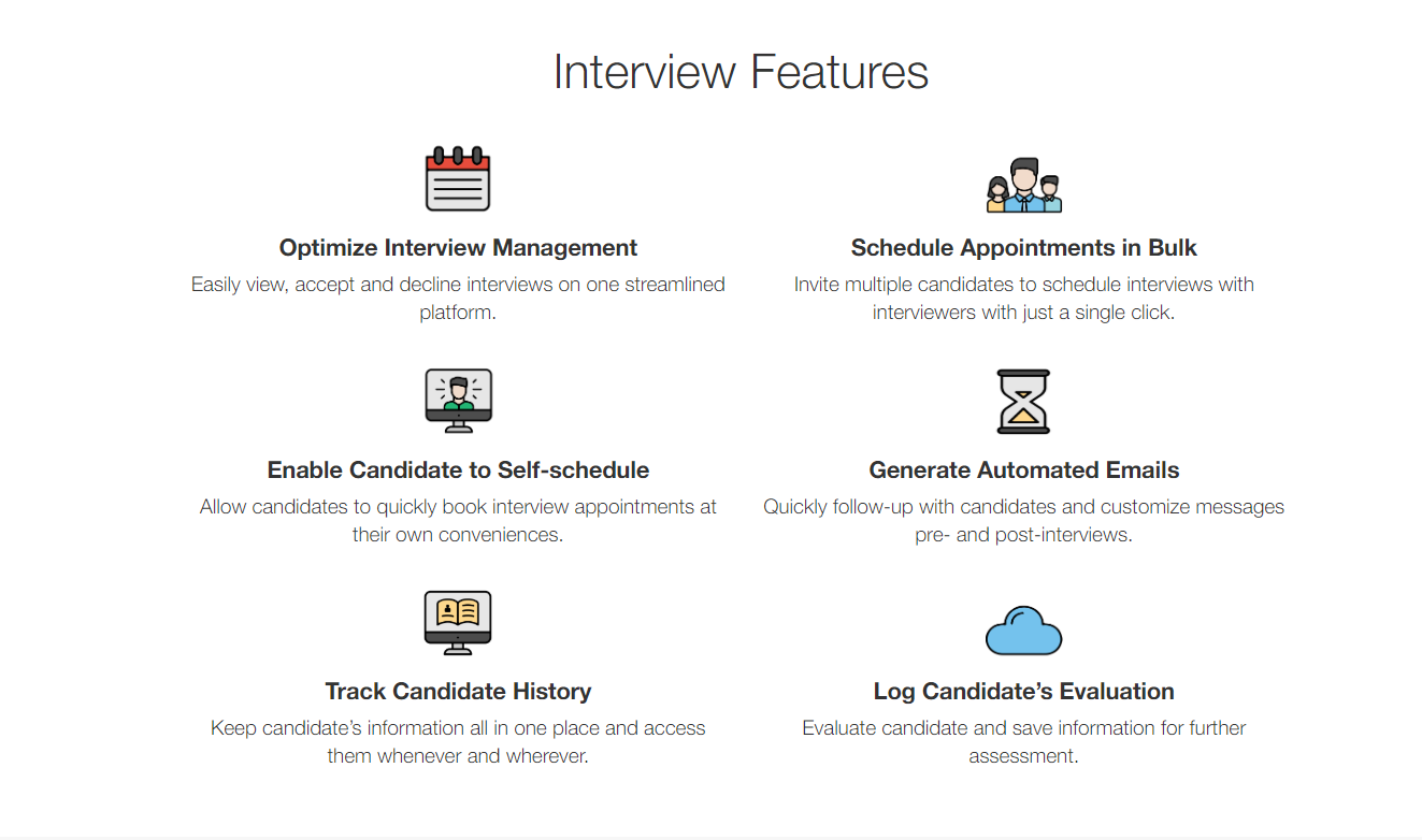 automated interview scheduling features